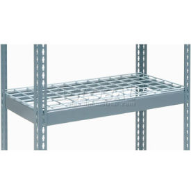 Global Industrial 601919 Global Industrial™ Additional Shelf, Double Rivet, Wire Deck, 48"W x 24"D, Gray image.