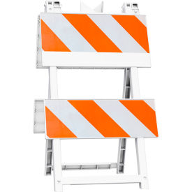Plasticade Econocade Folding Traffic Barricade 42-3/5"H With 4 Panels 4 Sheetings