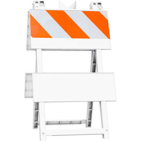 Plasticade Econocade Folding Traffic Barricade 42-3/5""H With 4 Panels 2 Sheetings