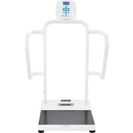 Health O Meter 1100KL Digital Bariatric Scale 1000 x0.2lb/454 x 0.1kg w/ Rails & Wheels