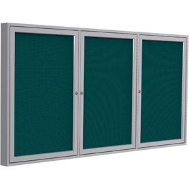 3 Door Enclosed Fabric Bulletin Boards