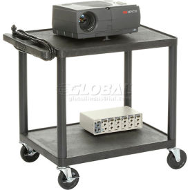 Plastic Audio Visual & Instrument Cart Two Shelves view 2