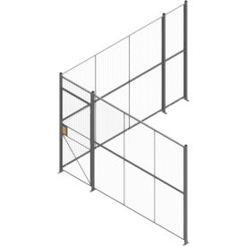 RapidWire™ Welded Wire 2 Sided Cage w/3' Hinged Door No Ceiling 12' 6"" x 12' 6"" x 8' 5-1/4""H