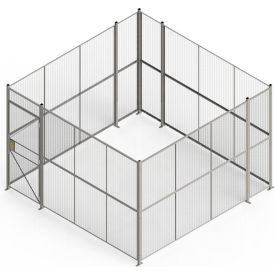 RapidWire™ Welded Wire 4 Sided Cage w/3' Hinged Door No Ceiling 12' 6"" x 12' 6"" x 8' 5-1/4""H