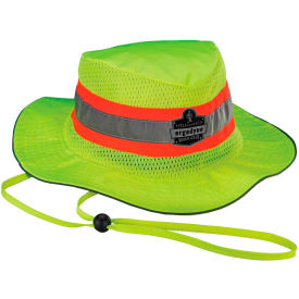 Ergodyne 12593 12593 Chill-Its® 8935MF Evaporative Headwear Hi-Vis Ranger Hat w/MF, Lime, S/M image.