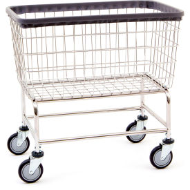 R&B WIRE PRODUCTS INC 200CFC R&B Wire Products® Large Laundry Cart, 4.5 Bushel, Chrome image.