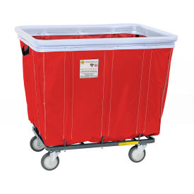 R&B WIRE PRODUCTS INC 406SOBC/ANTI/RD R&B Wire Products® 6 Bushel Antimicrobial Vinyl Basket Truck w/ Antimicrobial Bumper, Red image.