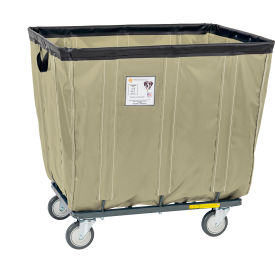 R&B WIRE PRODUCTS INC 408KDC/BG R&B Wire Products® 8 Bushel "UPS/FEDEX-ABLE" Vinyl Basket, All Swivel Casters, Beige image.
