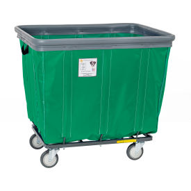 R&B WIRE PRODUCTS INC 414SOBC/FG R&B Wire Products® 14 Bushel Vinyl Bumper Truck, All Swivel Casters, Forest Green image.