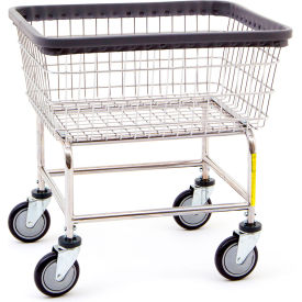R&B WIRE PRODUCTS INC 100CDC R&B Wire Products® Chrome Narrow Laundry Cart image.