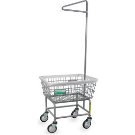 R&B WIRE PRODUCTS INC 100E91/ANTI R&B Wire Products® Antimicrobial Laundry Cart w/ Single Pole Rack image.
