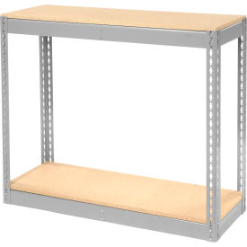 Global Industrial 2 Shelf Extra Heavy Duty Boltless Shelving Starter 42""W x 15""D x 36""HWood Deck