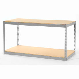 Global Industrial 2 Shelf Extra Heavy Duty Boltless Shelving Starter 72""W x 30""D x 36""HWood Deck