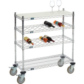 Nexel® Mobile Wire Wine Display Carts