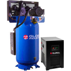 Global Industrial 133680 Global Industrial™ Silent Air Compressor w/Dryer, Two Stage Piston 5 HP, 80 Gal., 1 Phase, 230V image.