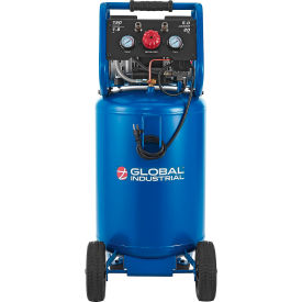 Global Industrial 133754 Global Industrial™ Portable Quiet Electric Air Compressor, 1.8 HP, 20 Gal, 5.0 CFM, Oil-Free image.