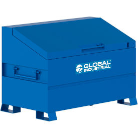 Global Industrial Jobsite Slope Lid Chest 41 Cu. Ft. Steel Blue 