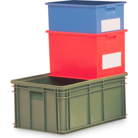 Schaefer Stacking Transport Container 14/6-2 F PL - 18-3/8"L x 12-1/2"W x 2-7/8"H - Green 