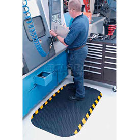 Anti Fatigue Mat 7/8" Thick 3' x Up to 60' Black/Yellow Chevron Border view 2