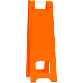 Plasticade® Narrowcade Barricade Sign Stand w/ 2 Panels & No Sheeting 13""W x 45""H Orange