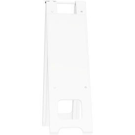 Plasticade® Narrowcade Barricade Sign Stand w/ 2 Panels & No Sheeting 13""W x 45""H White