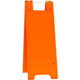Plasticade® Minicade Barricade Sign Stand w/ 2 Panels & No Sheeting 13""W x 36""H Orange