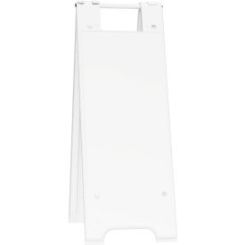 Plasticade® Minicade Barricade Sign Stand w/ 2 Panels & No Sheeting 13""W x 36""H White