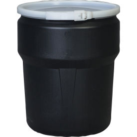 Eagle® Lab Pack Open Head Poly Drum Plastic Lever Lock 10 Gallon Capacity Black