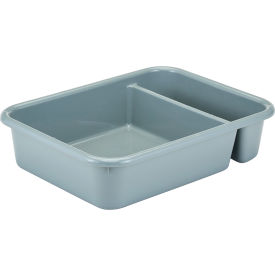 Cambox® 2 Compartments 15-5/8"L X 20-1/2"W X 4-7/8"H Hi-Gloss Plastic Light Gray