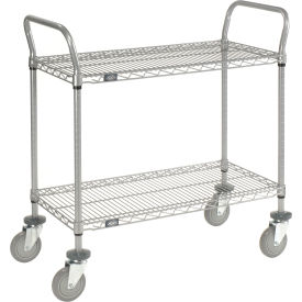 Global Industrial 168208 Nexel® Utility Cart w/2 Shelves & Poly Casters, 1200 lb. Capacity, 36"L x 24"W x 39"H image.