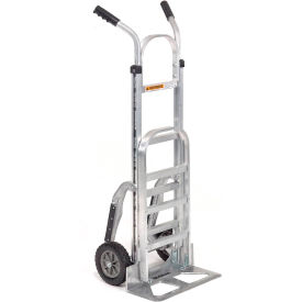 Global Industrial™ Aluminum Hand Truck - Double Handle - Mold-On Rubber Wheels
