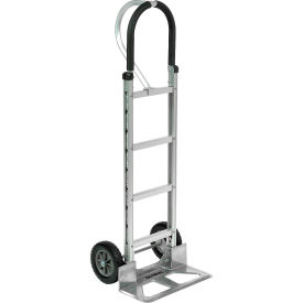 Global Industrial™ Aluminum Hand Truck - Loop Handle - Mold-On Rubber Wheels