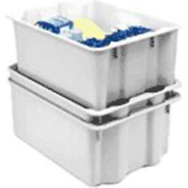 Molded Fiberglass Nest and Stack Tote 780008 with Wire - 42-1/2