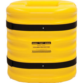 Column Protector, 10" Column Opening, 24" High, Yellow view 2