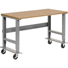 Global Industrial 183139A Global Industrial™ Mobile Workbench, 48 x 30", Adjustable Height, Shop Top Square Edge image.