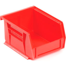 Akro-Mils 30210 RED Akro-Mils® AkroBin® Plastic Stack & Hang Bin, 4-1/8"W x 5-3/8"D x 3"H, Red image.
