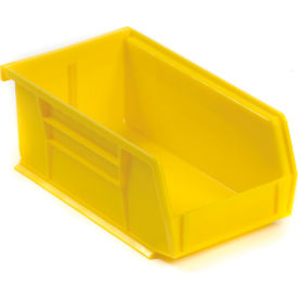 Akro-Mils 30220 YELLO Akro-Mils® AkroBin® Plastic Stack & Hang Bin, 4-1/8"W x 7-3/8"D x 3"H, Yellow image.