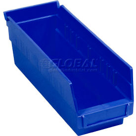 Global Industrial 184837BL Global Industrial™ Plastic Nesting Storage Shelf Bin 4-1/8"W x 11-5/8"D x 4"H Blue image.