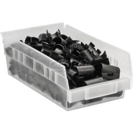 Quantum Storage Systems QSB101CL Plastic Nesting Storage Shelf Bin QSB101CL 4-1/8"W x 11-5/8"D x 4"H Clear image.