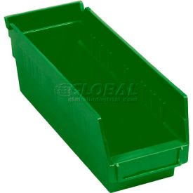 Global Industrial 184837GN Global Industrial™ Plastic Nesting Storage Shelf Bin 4-1/8"W x 11-5/8"D x 4"H Green image.