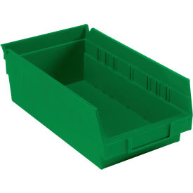 Global Industrial 184838GN Global Industrial™ Plastic Nesting Storage Shelf Bin 6-5/8"W x 11-5/8"D x 4"H Green image.