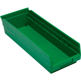 Global Industrial 184840GN Global Industrial™ Plastic Nesting Storage Shelf Bin 6-5/8"W x 17-7/8"D x 4"H Green image.