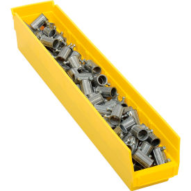 Global Industrial 184841YL Global Industrial™ Plastic Nesting Storage Shelf Bin 4-1/8"W x 23-5/8"D x 4"H Yellow image.