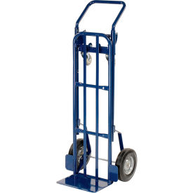 Global Industrial™ Steel 2-in-1 Convertible Hand Truck - Semi-Pneumatic Wheels - 600 Lb. Cap.