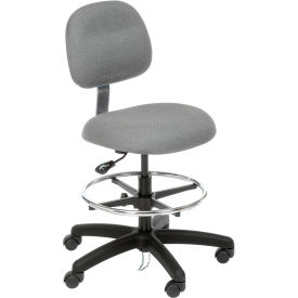 Industrial Seating 50-DF GRAY-431 ESD Stool - Fabric - Pneumatic - Gray image.