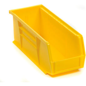 Akro-Mils 30224 YELLO Akro-Mils® AkroBin® Plastic Stack & Hang Bin, 4-1/8"W x 10-7/8"D x 4"H, Yellow image.