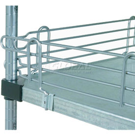 Global Industrial SL24C Nexel® Chrome Ledge for Solid Shelves, 24"W x 4"H image.