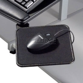 Global Industrial 190289 Global Industrial™ Mouse Tray, 8"W x 8"D, 360° Rotation, Black, 1/Pack image.