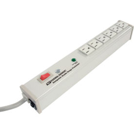 Brooks Elect Of Wiremold M6BZ Wiremold Surge Protected Power Strip W/Lighted Switch, 6 Outlets, 15A, 3kA, 6 Cord image.