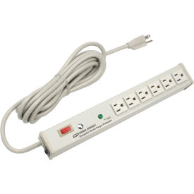 Brooks Elect Of Wiremold M6BZ-15 Wiremold Surge Protected Power Strip W/Lighted Switch, 6 Outlets, 15A, 3kA, 15 Cord image.